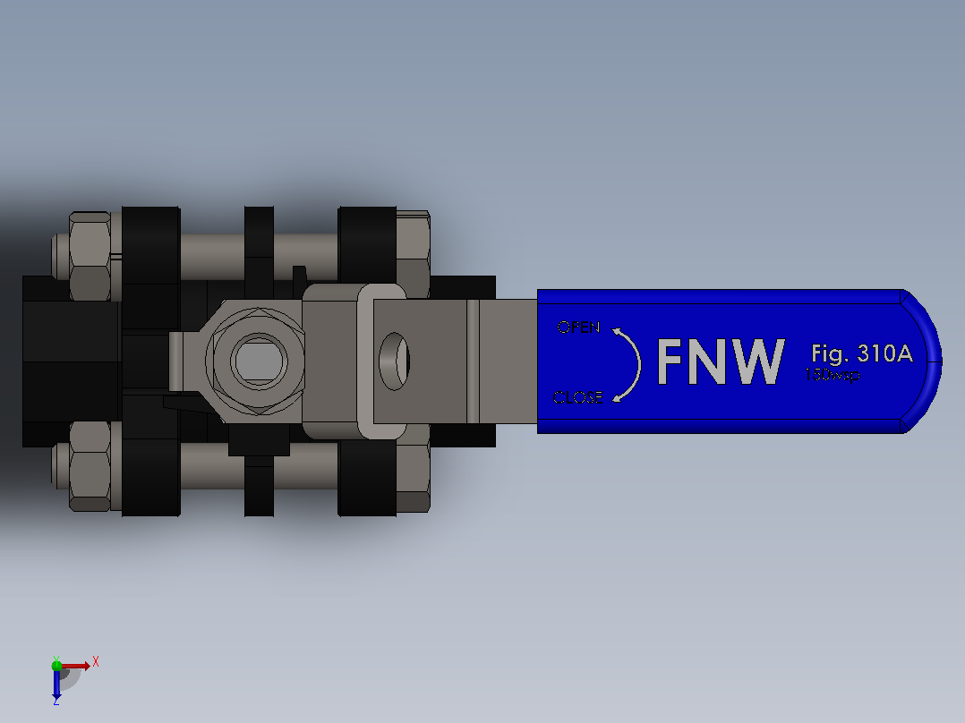 阀门、过滤器FNW-FNW311AB俯视图