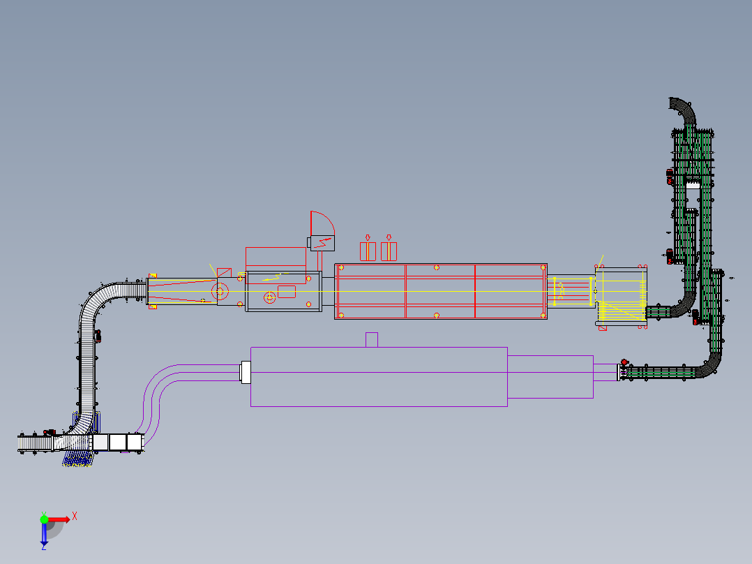 滚筒流水线(STP)俯视图