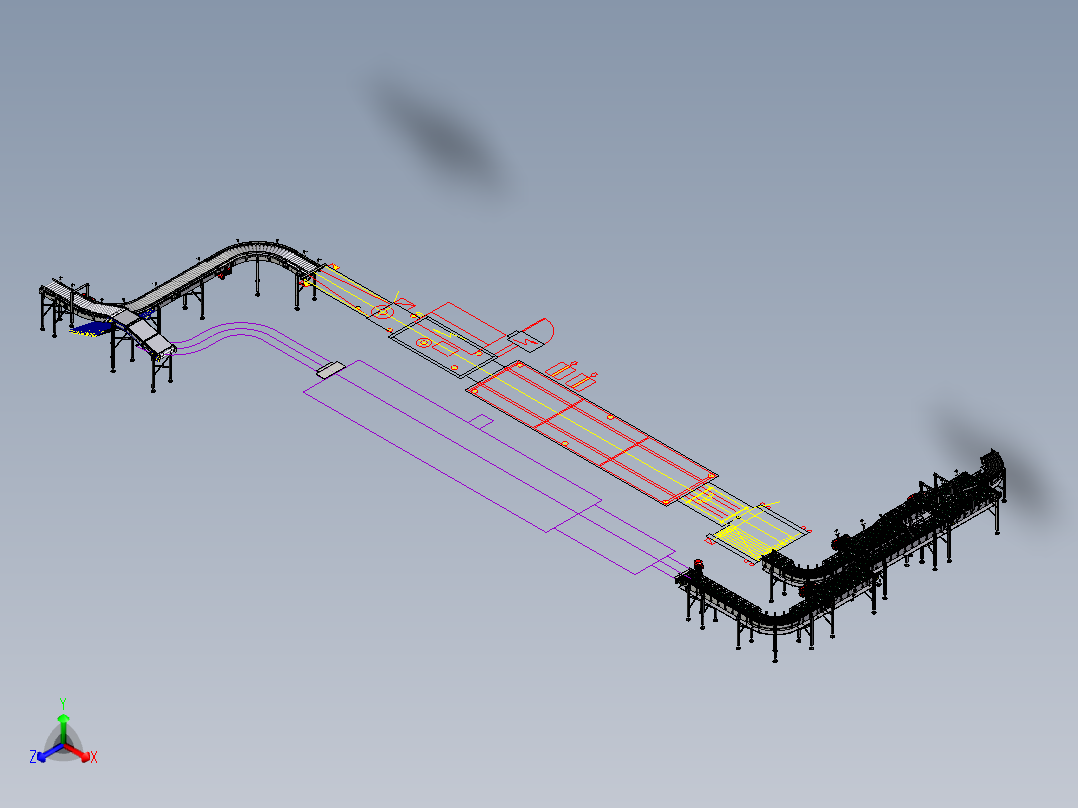 滚筒流水线(STP)正等轴测图