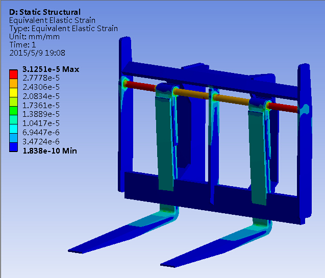 叉车主体结构的有限元设计与安全性能分析(sw15+说明书+cad)