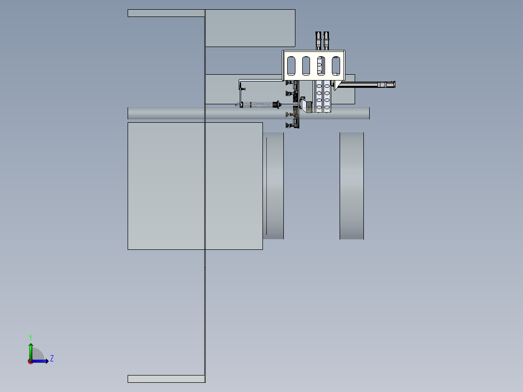 轮毂压铸放网机sw2020可编辑左视图