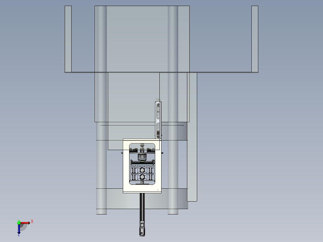 轮毂压铸放网机sw2020可编辑俯视图