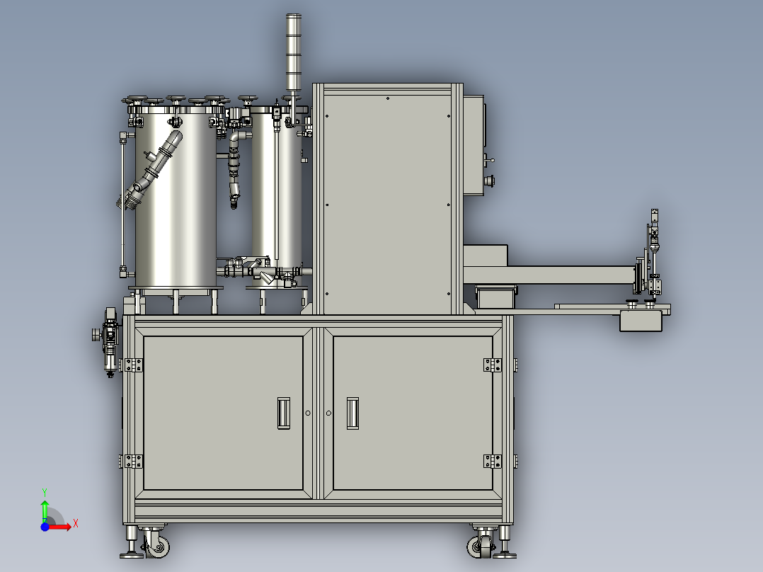 蓄电池封盖自动点胶机3D模型前视图