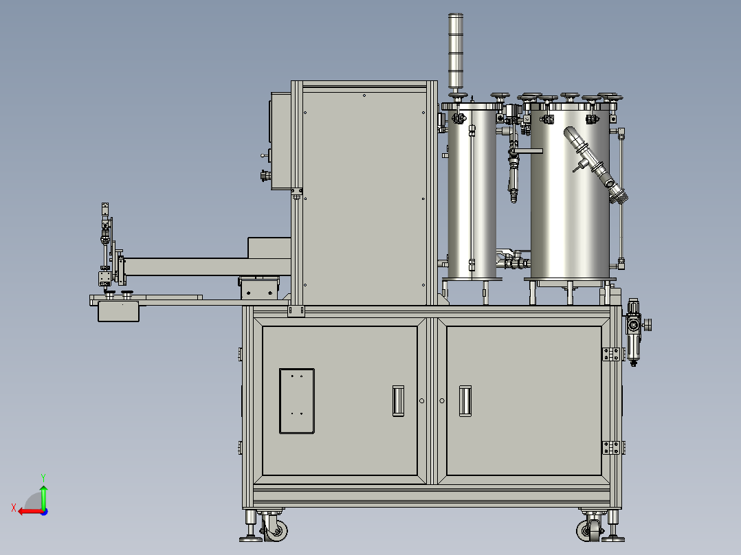 蓄电池封盖自动点胶机3D模型后视图