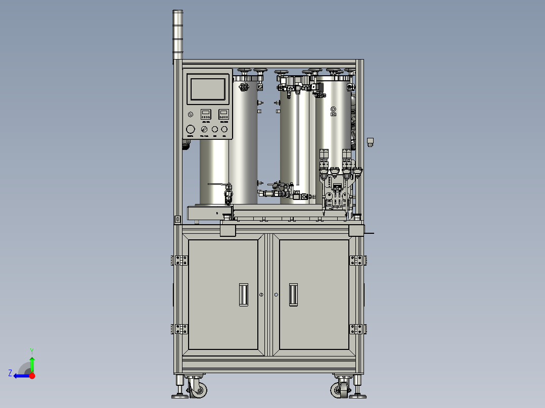 蓄电池封盖自动点胶机3D模型右视图