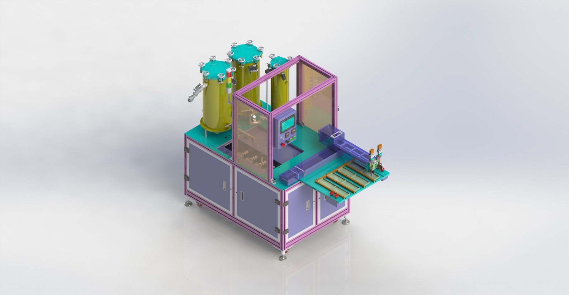 蓄电池封盖自动点胶机3D模型