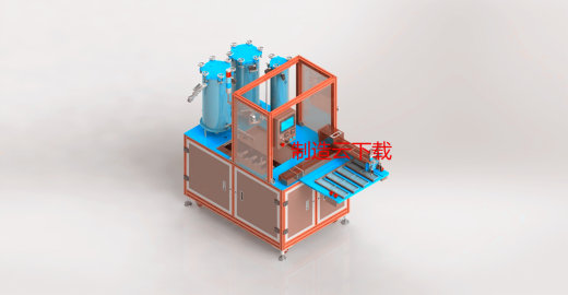 蓄电池封盖自动点胶机3D模型缩略图
