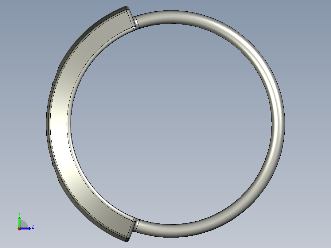 solidworks portal glados戒指造型设计左视图