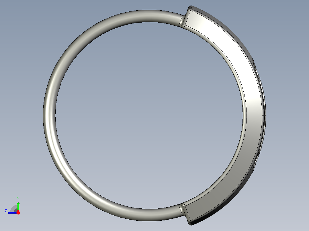 solidworks portal glados戒指造型设计右视图