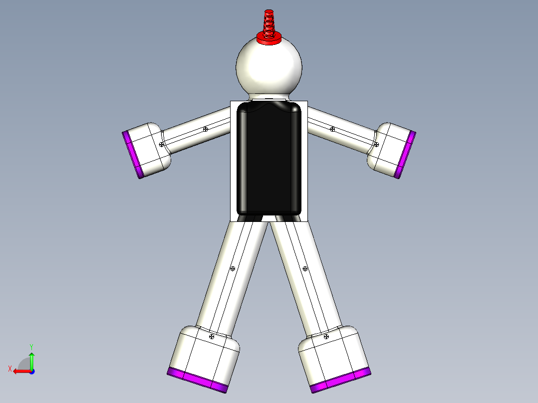 免费的USB集成器后视图