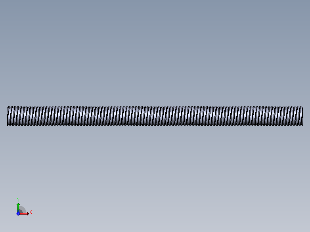 公制 （ISO） 梯形螺钉-TR14x2x200.SLDPRT前视图