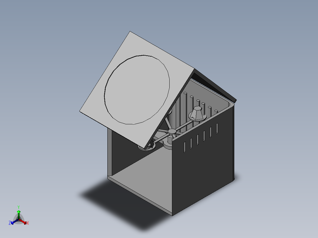 微生物的分隔培育装置正等轴测图