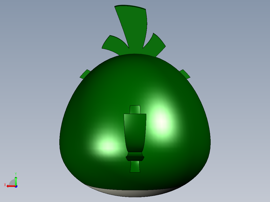 愤怒的小鸟+(绿色)后视图