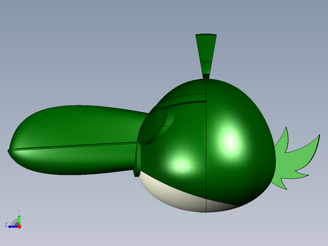 愤怒的小鸟+(绿色)右视图