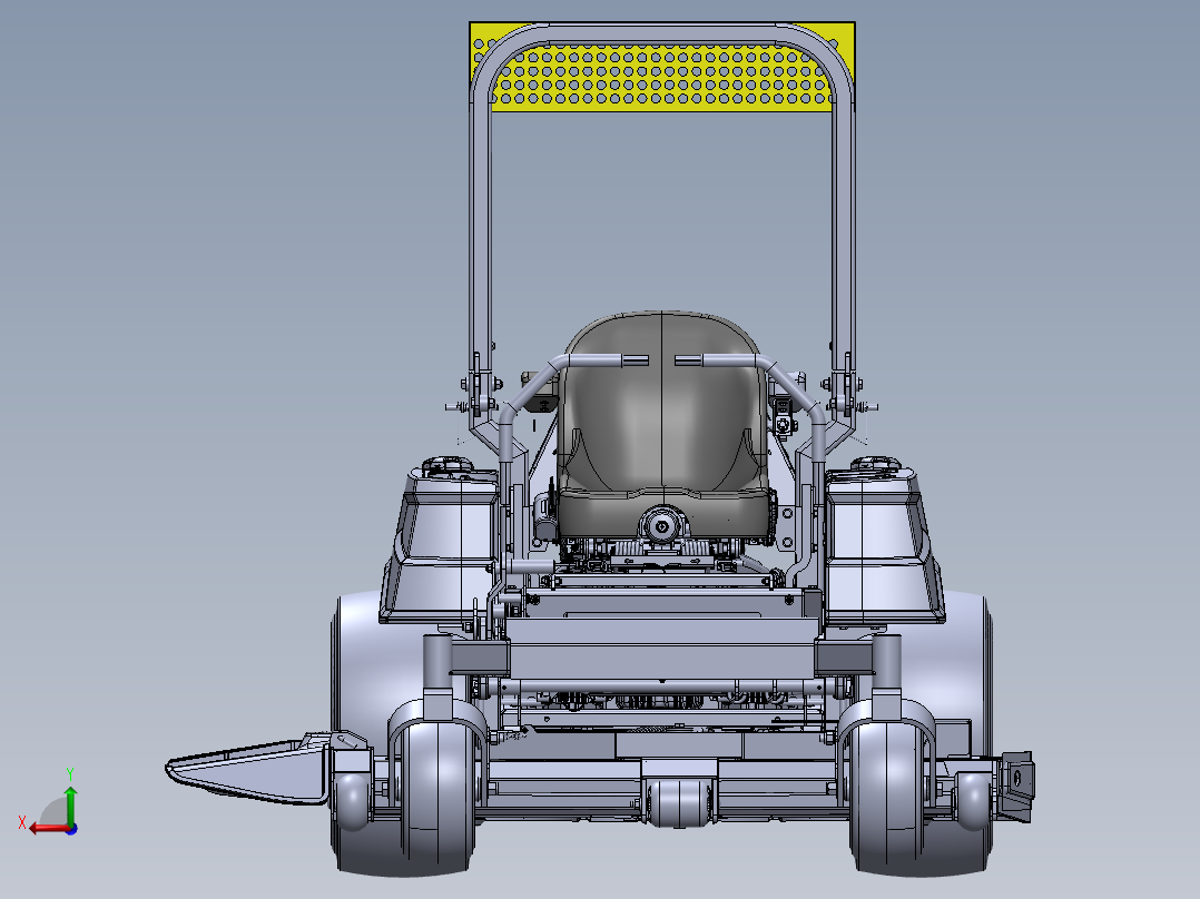 割草机模型后视图