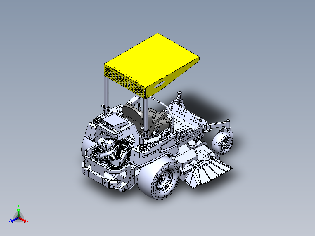 割草机模型正等轴测图