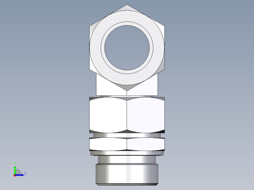 卡套式工业通用硬管接头EO_Assembled_adjustable_standpipe_branch_tee_EVT35LR71左视缩略图