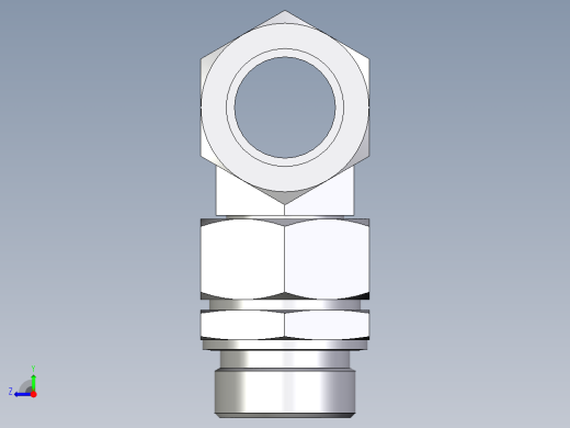 卡套式工业通用硬管接头EO_Assembled_adjustable_standpipe_branch_tee_EVT35LR71右视缩略图