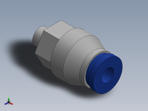 Ø4 x M5 - CONEXÃO RETA (C02250405)正等轴测缩略图