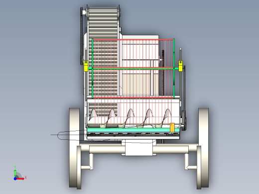 大豆收获机三维模型前视缩略图