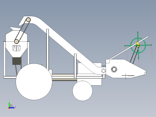 大豆收获机三维模型左视缩略图