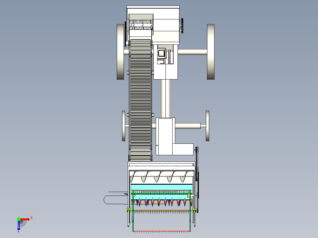 大豆收获机三维模型俯视图