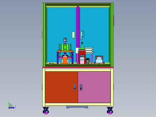 电机系统压装平键装置左视缩略图