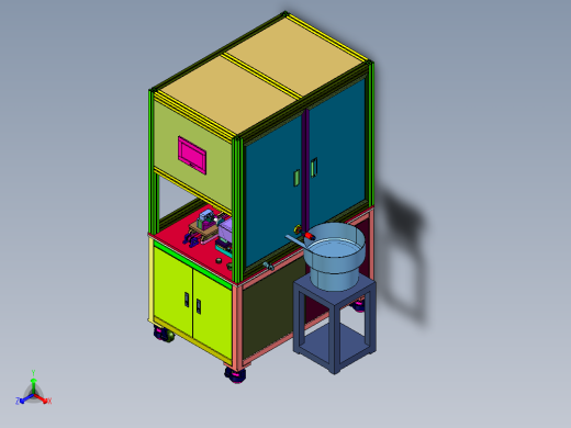 电机系统压装平键装置正等轴测缩略图