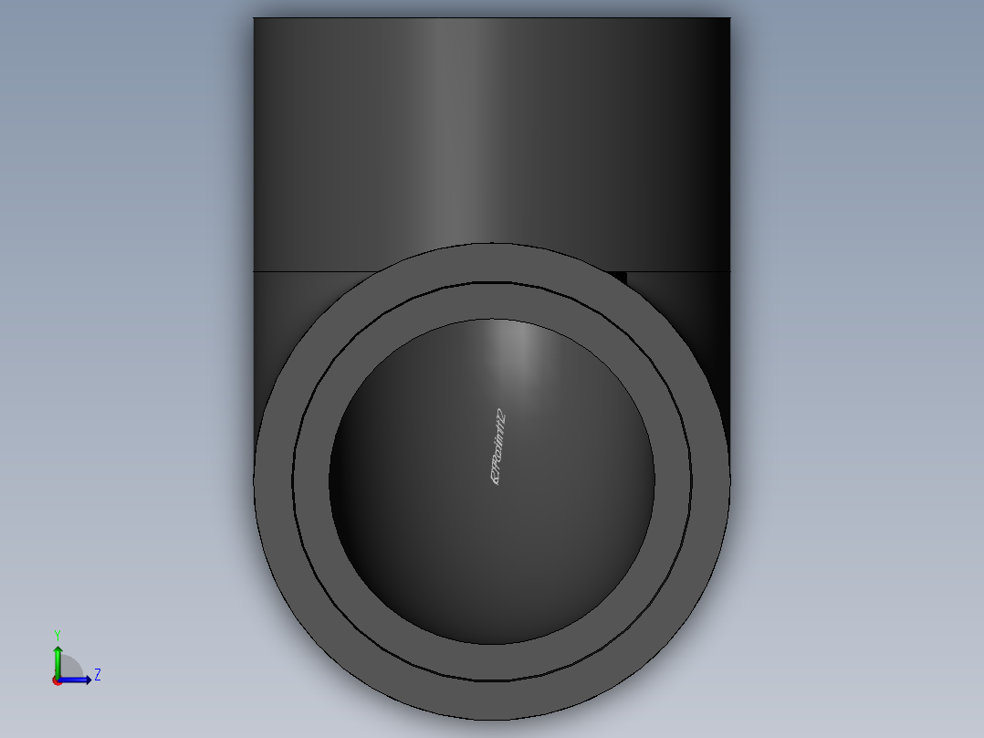 PVC管件-2in_Elbow前视图