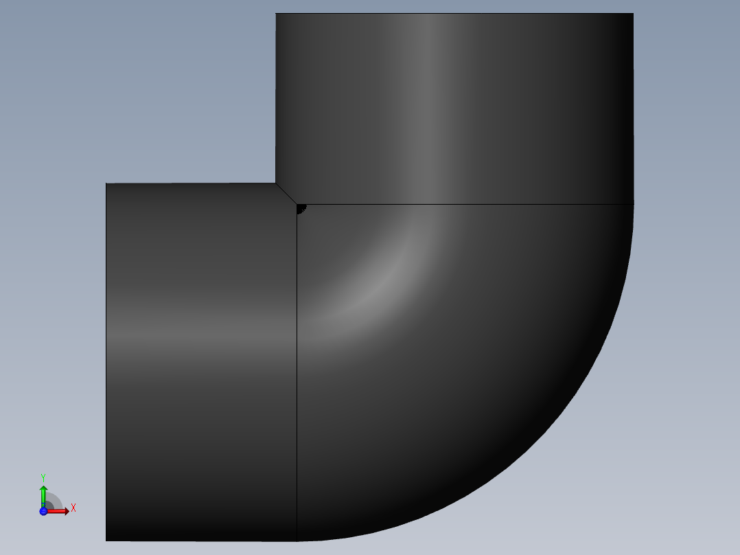 PVC管件-2in_Elbow右视图