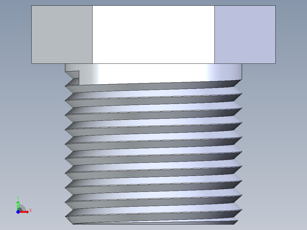 聚氯乙烯配件22-Sch80_Plug_MPT_850-003_0.375in前视图