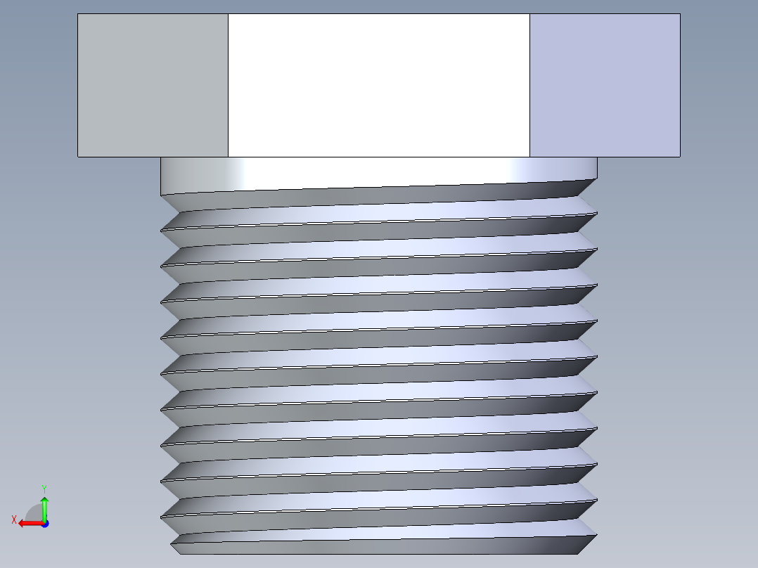 聚氯乙烯配件22-Sch80_Plug_MPT_850-003_0.375in后视图