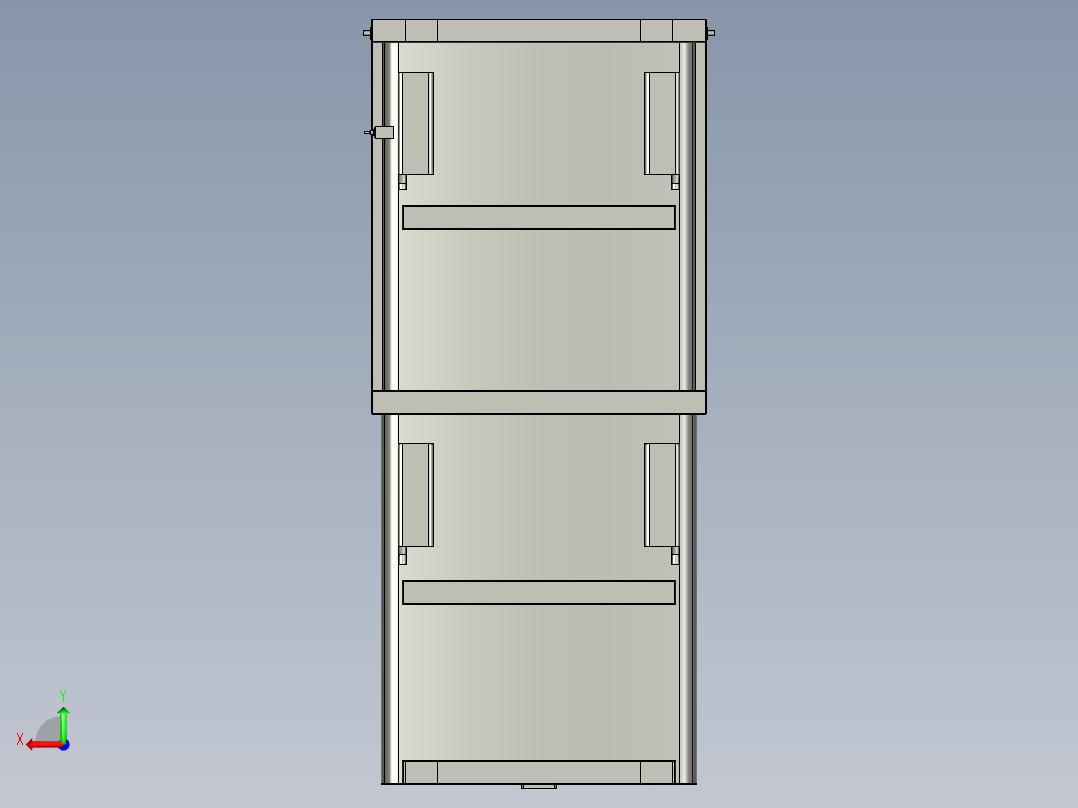 垃圾运输箱后视图