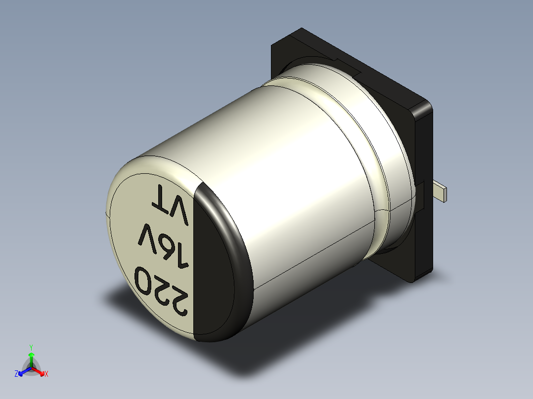 SMD 电容器正等轴测图