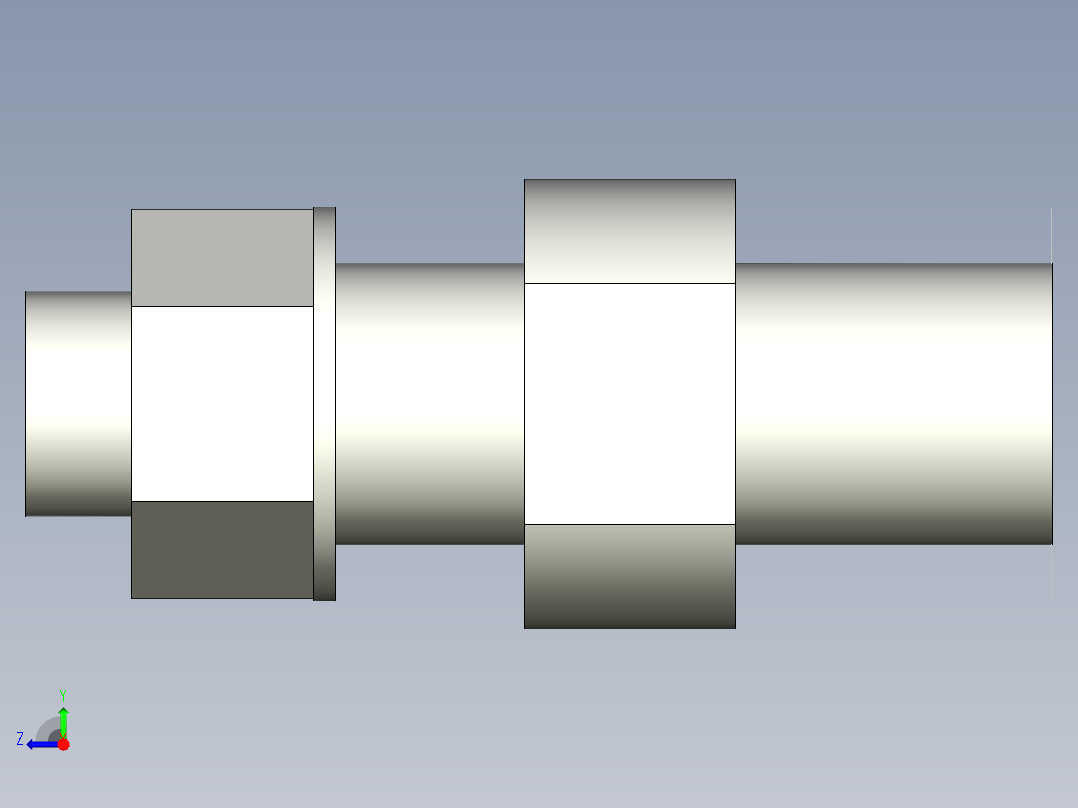 惰輪梢PID-3D多系列多零件图纸模型右视图