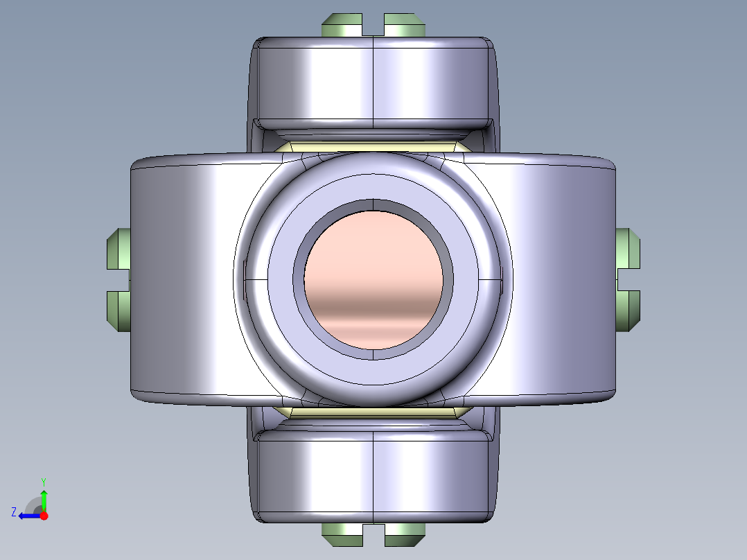 U Joint万向节3D数模图纸 STP格式右视图