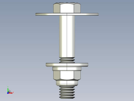 紧固件-STEP 0.3750 Bolt Hex前视缩略图