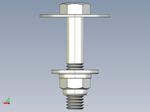 紧固件-STEP 0.3750 Bolt Hex后视缩略图