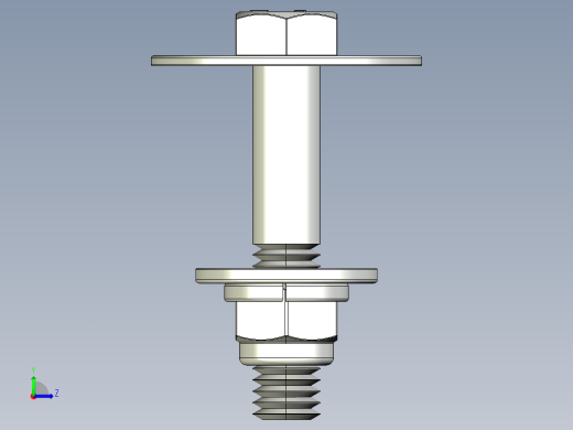 紧固件-STEP 0.3750 Bolt Hex左视缩略图