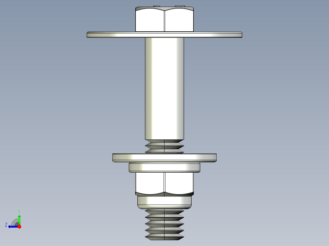 紧固件-STEP 0.3750 Bolt Hex右视图