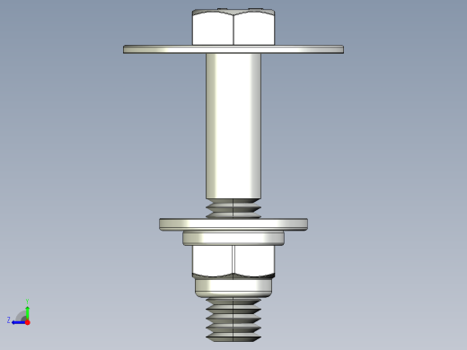 紧固件-STEP 0.3750 Bolt Hex右视缩略图