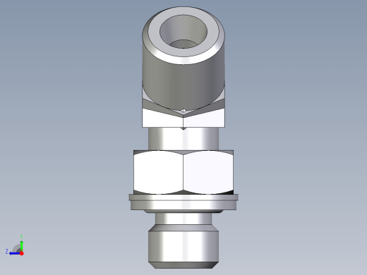 卡套式工业通用硬管接头EO_Adjustable_locknut_45_deg_elbow_VEE06SMOMDCF右视缩略图