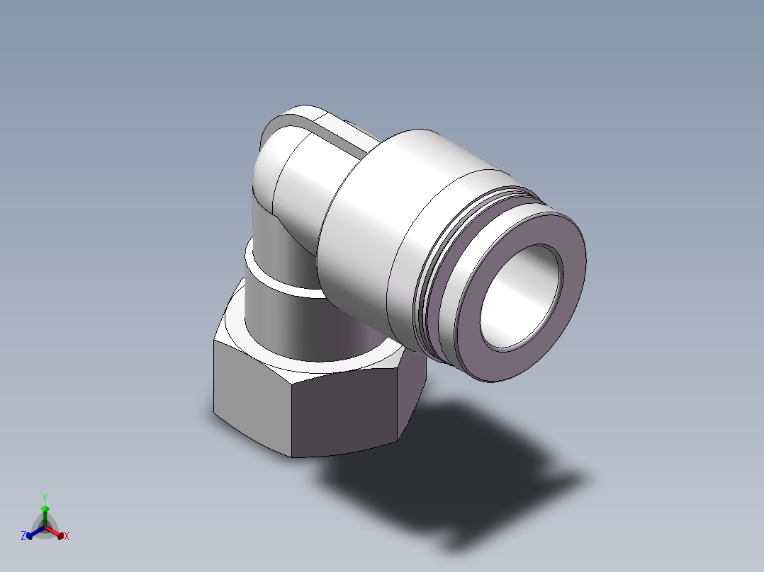螺纹弯通APLF10-G01（1分10厘内螺纹）正等轴测图