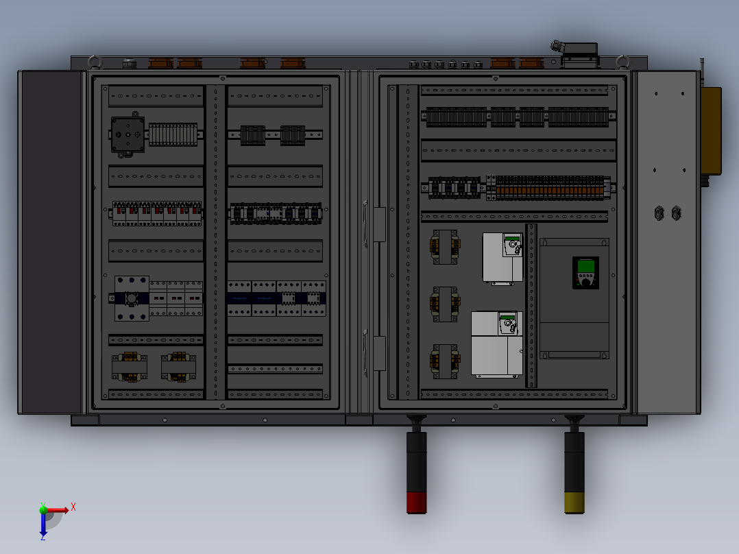 SMAA2003电箱电气控制柜俯视图