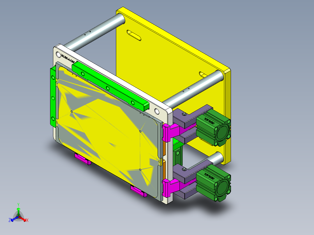 vaub0_lcd_cover619-cnc1正等轴测图