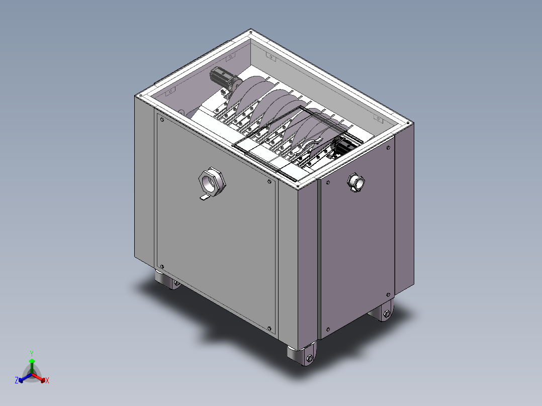 油水分离结构sw19可编辑正等轴测图
