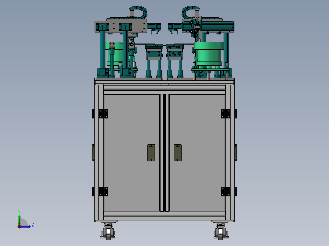 双工位全自动组装设备sw20左视图