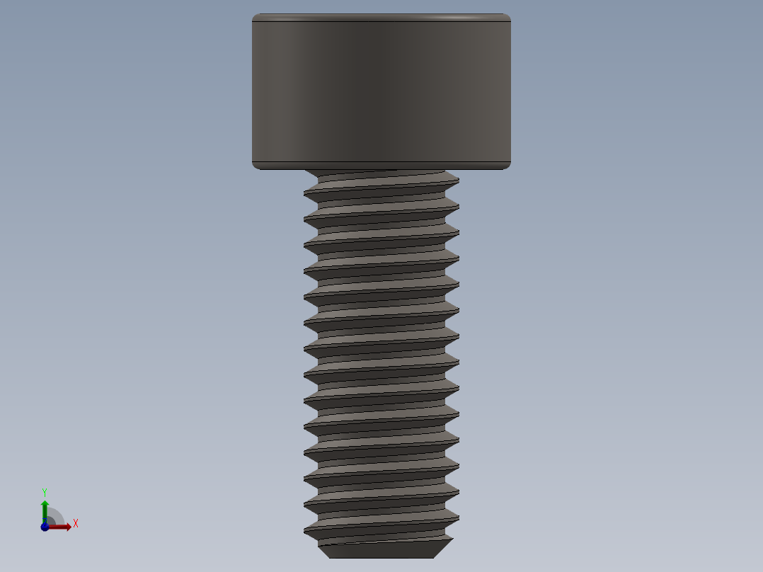 Screw_DIN_912_M6x15F_A2.SLDPRT公制内六角螺钉前视图