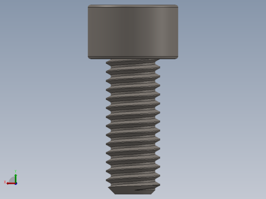 Screw_DIN_912_M6x15F_A2.SLDPRT公制内六角螺钉后视缩略图