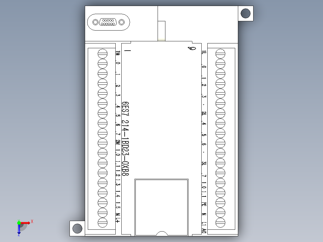 西门子电气 6ES7 214-1BD23-OXB8俯视图
